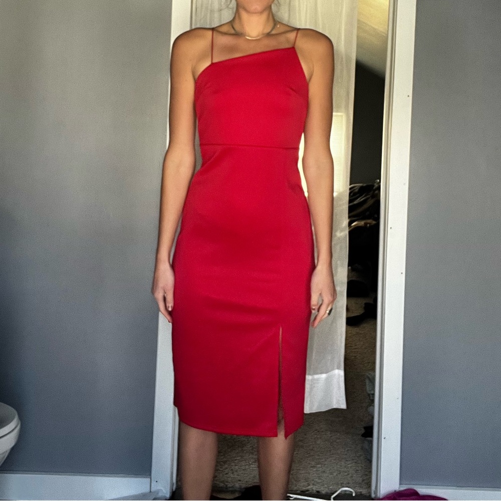 Red cocktail dress